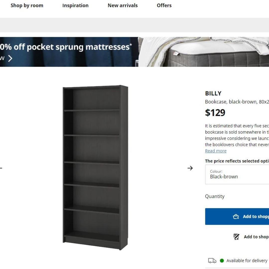 Ikea Billy Bookcase W Glassdoor 2 Units Available Furniture