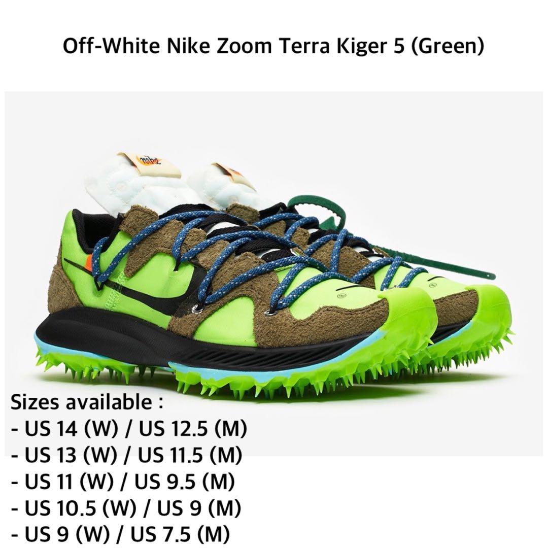 In Transit Off White Nike Zoom Terra Kiger 5 Green Men S Fashion