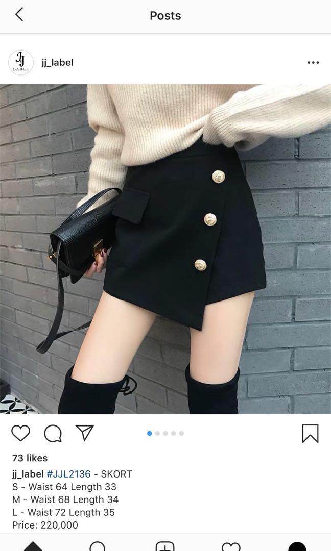 JJ LABEL black skort