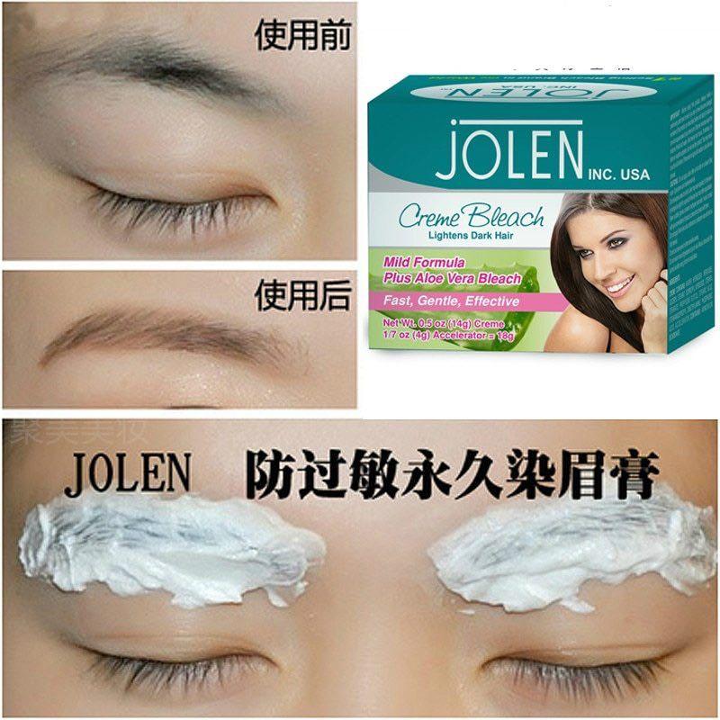how to lighten eyebrows: testing out the jolen eyebrow bleach to match... | jolen  creme bleach | TikTok