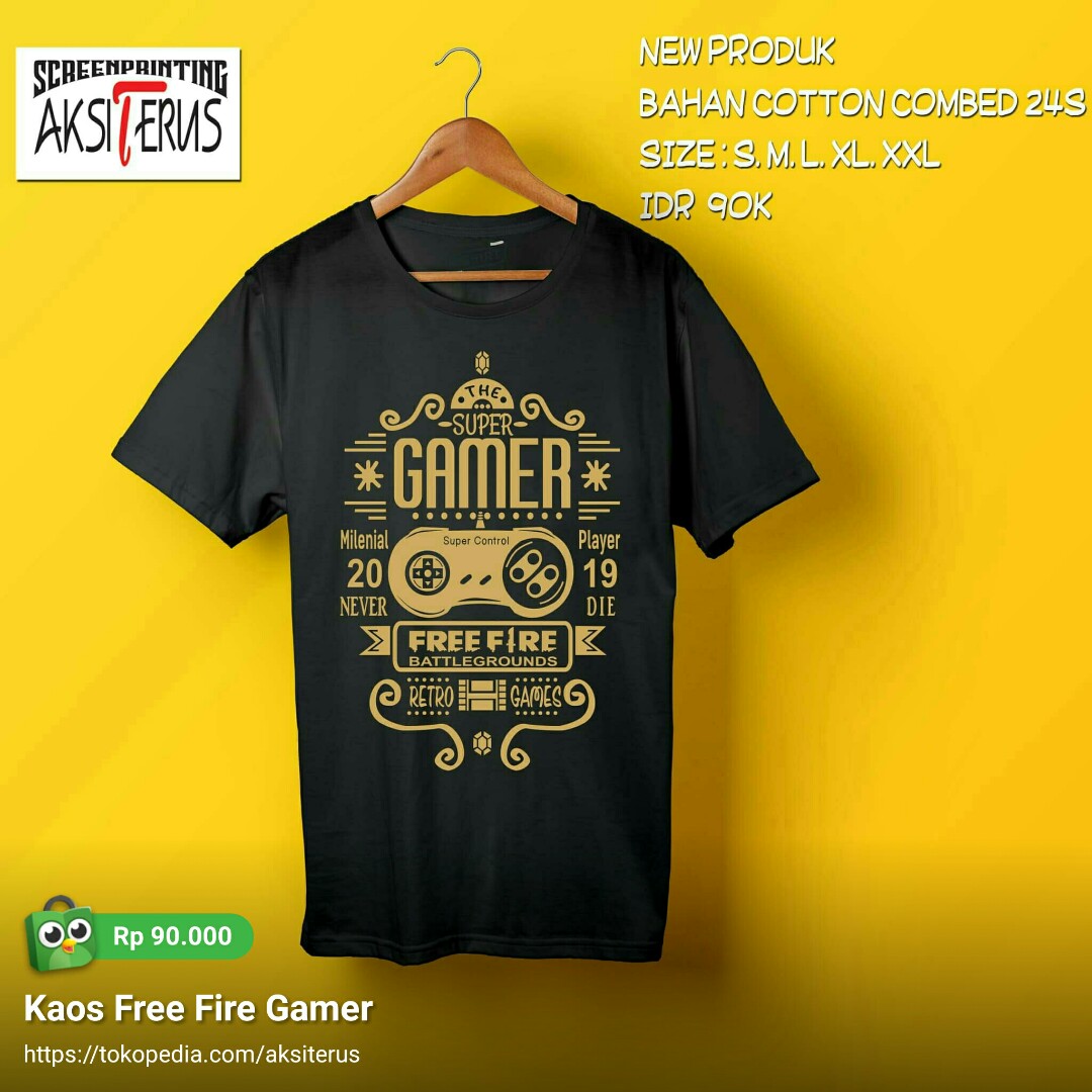 Kaos Gamer Free Fire Yang Unik Dan Keren Fesyen Pria