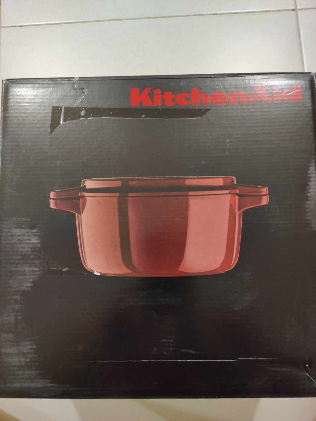 KitchenAid Cast Iron Casserole, Furniture & Home Living, Kitchenware & Tableware, Cookware