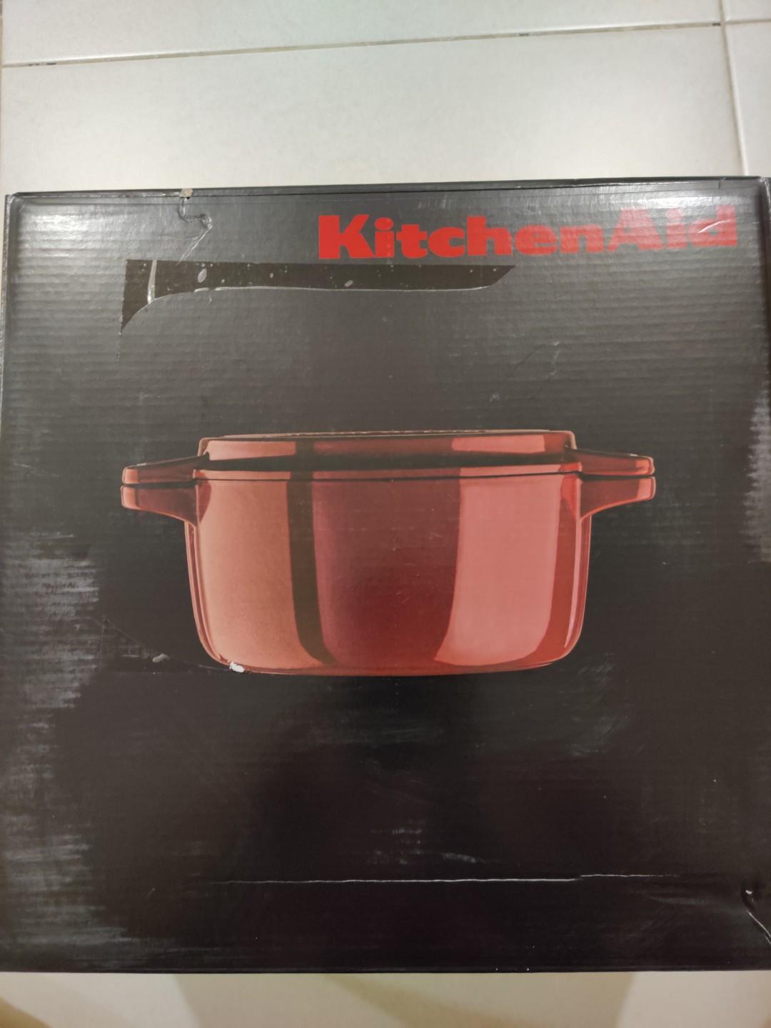 KitchenAid Cast Iron Casserole, Furniture & Home Living, Kitchenware