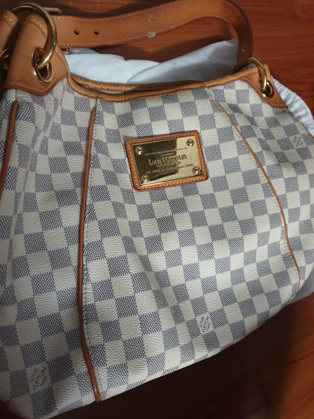 louis vuitton gray checkered bag
