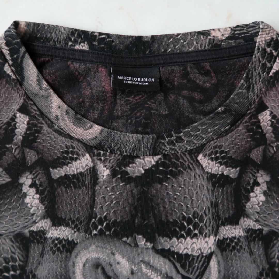 T-shirts Marcelo Burlon - Snake print Melado T-shirt - CMAA018F160012191088