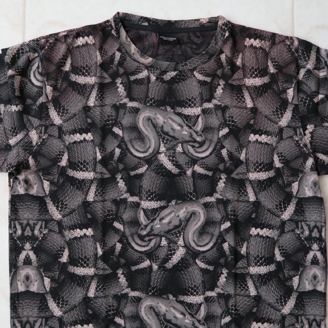 T-shirts Marcelo Burlon - Snake print Melado T-shirt - CMAA018F160012191088