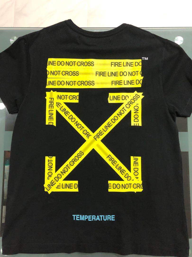 Off white cross line tee cheap