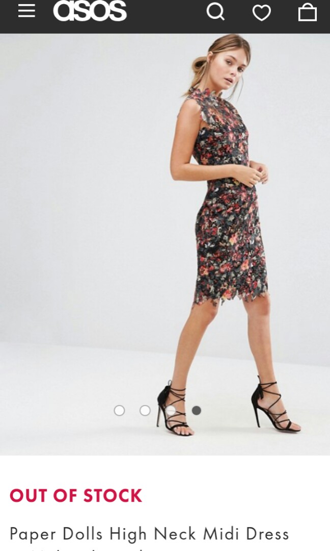 Paper dolls high on sale neck lace midi dress