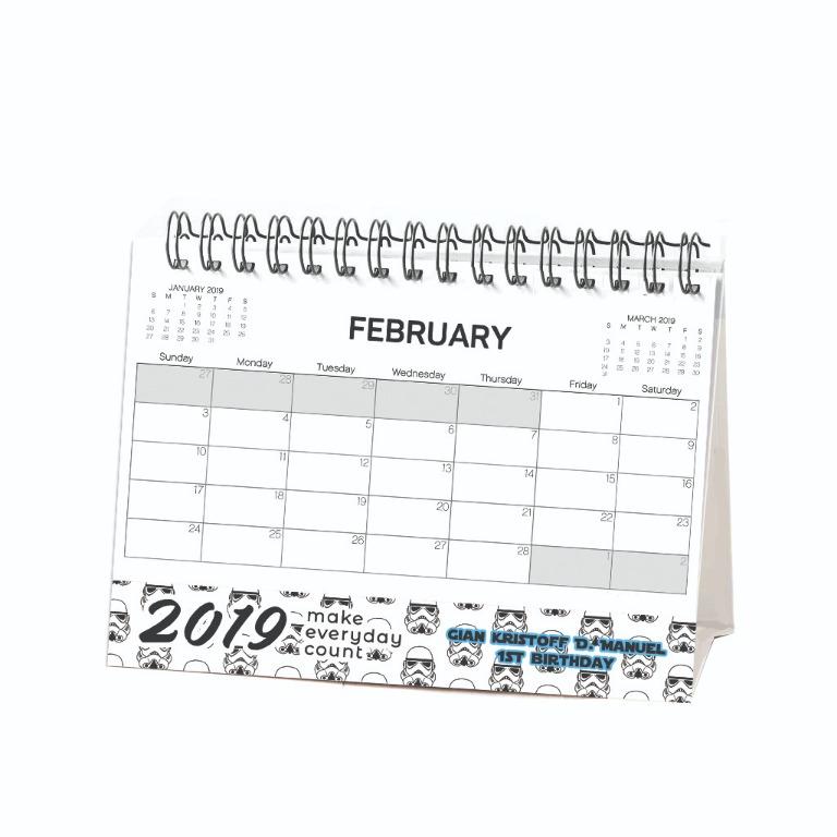 Personalized Desk Calendars Star Wars Storm Trooper On Carousell