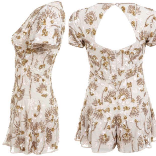 SELL PETITE MISS SELFRIDGE SEQUIN PLAYSUIT