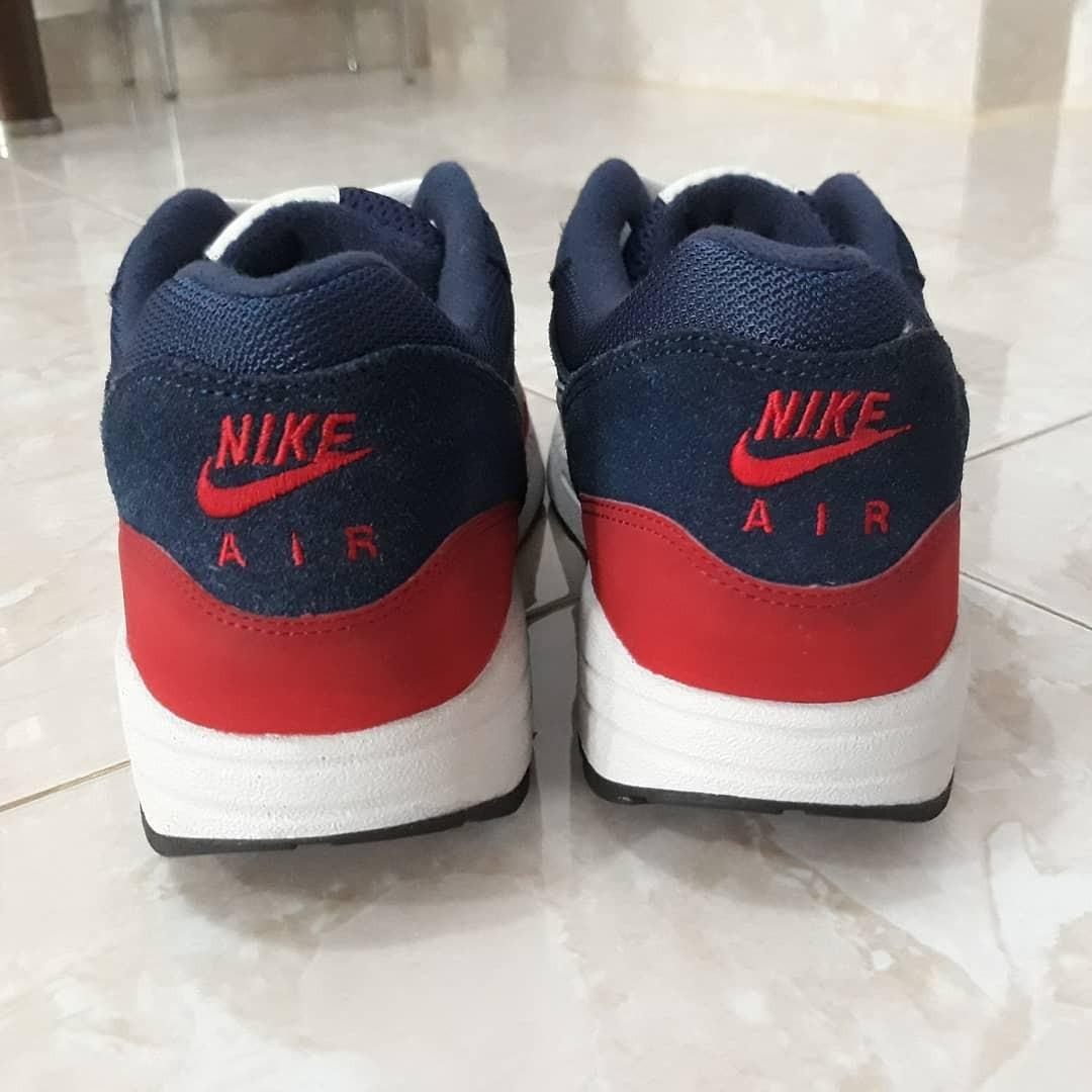 Sepatu Nike Air Max 1 Essential Midnight Navy Red Original Sepatu Nike Air Max 1 Essential Midnight Navy Red Original