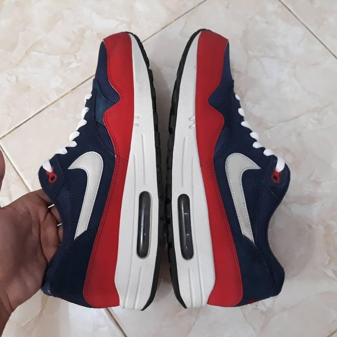 Sepatu Nike Air Max 1 Essential Midnight Navy Red Original Sepatu Nike Air Max 1 Essential Midnight Navy Red Original