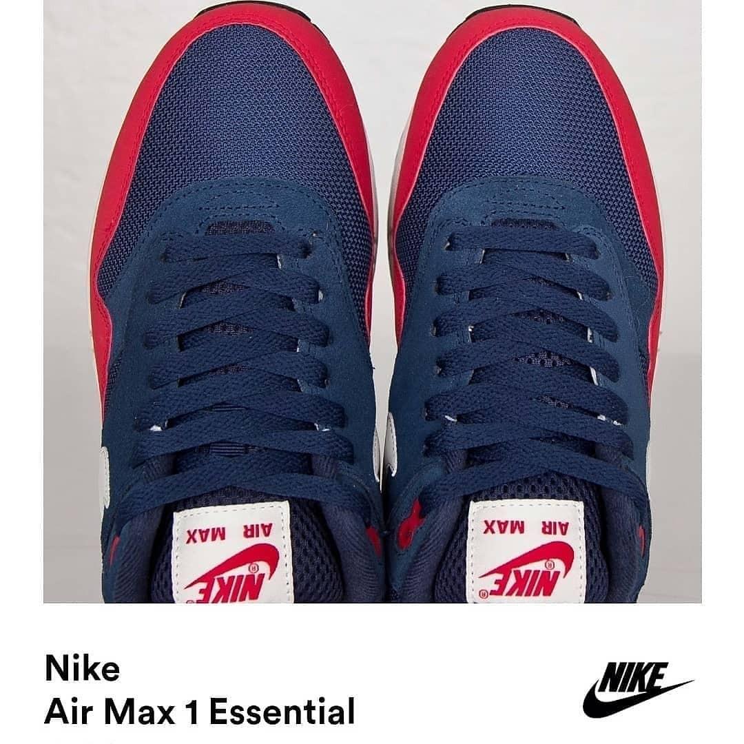 Sepatu Nike Air Max 1 Essential Midnight Navy Red Original Sepatu Nike Air Max 1 Essential Midnight Navy Red Original