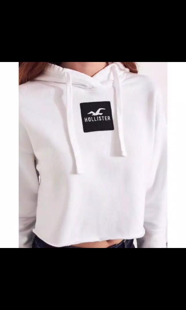 crop top hoodie hollister