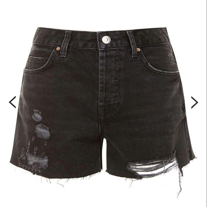 topshop ashley ripped boyfriend shorts