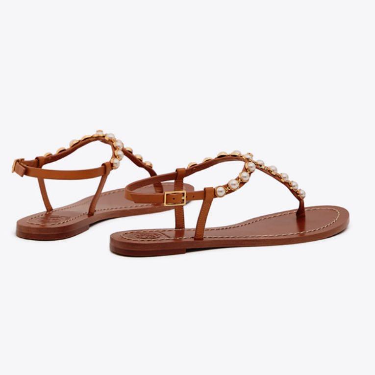 Tory burch shop emmy sandals pearl