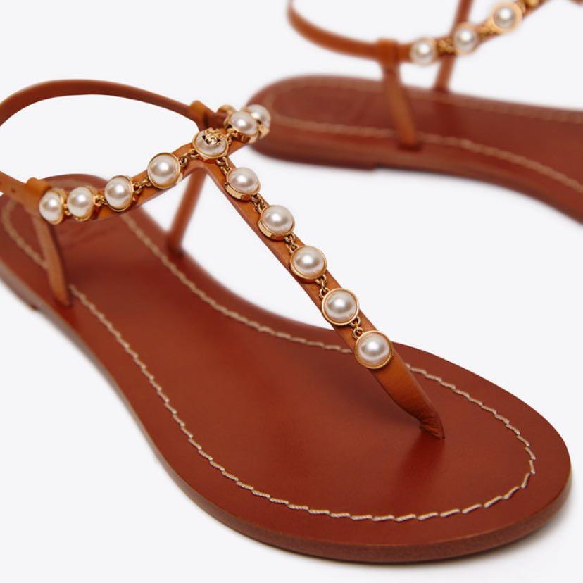 Authentic Tory Burch Emmy Pearl Sandals
