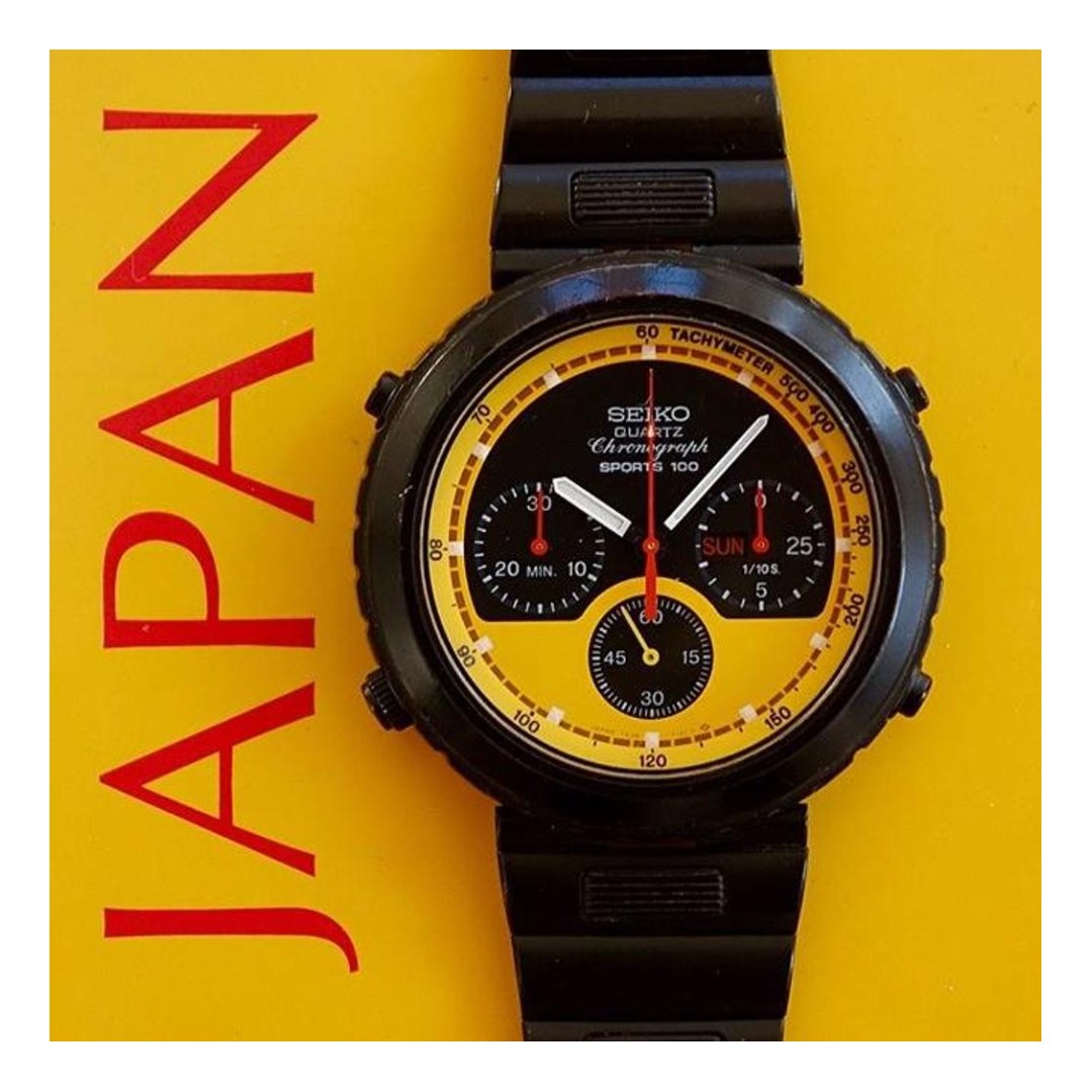 Seiko chronograph sports 100 vintage best sale