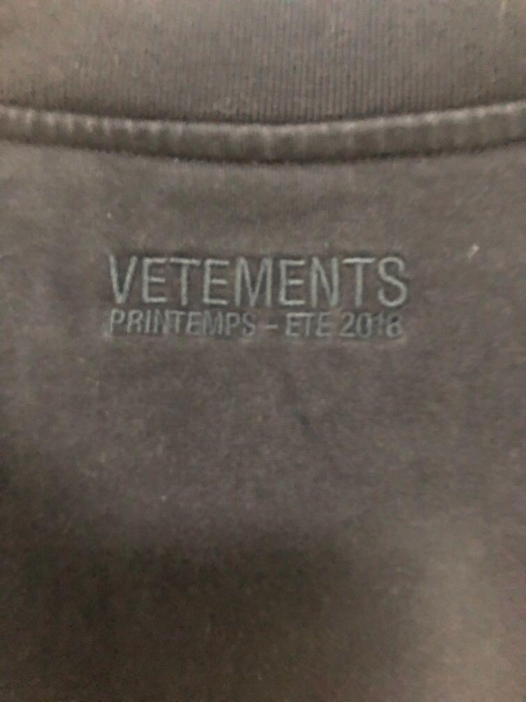 Vetements 18SS logo embroidery logo oversize t-shirt, Luxury