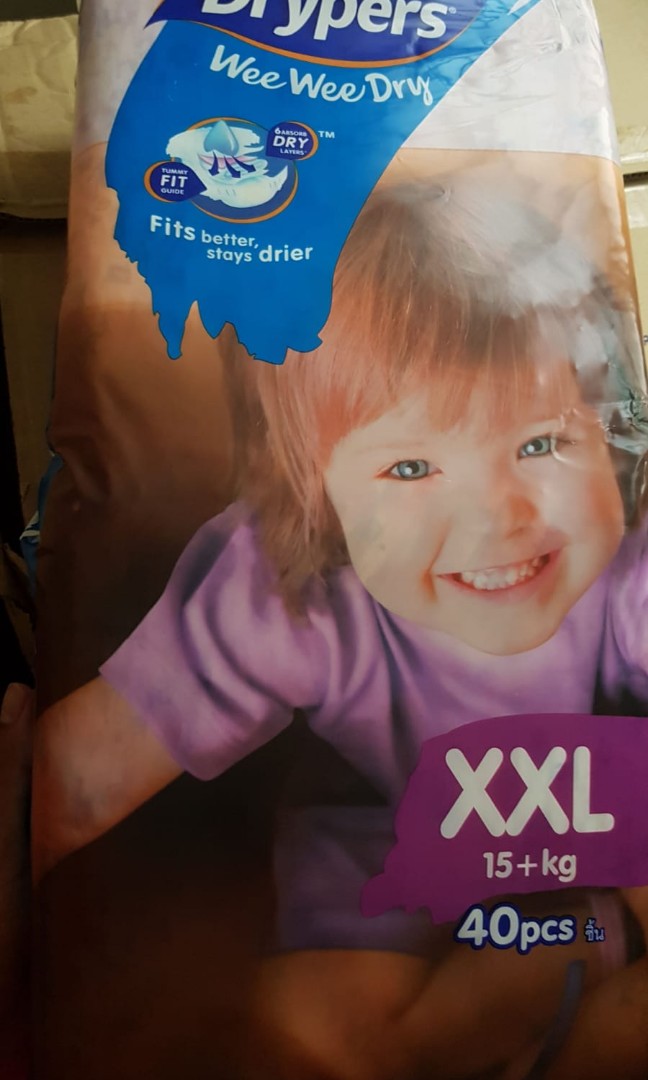 Wee Wee Drypers XXL tape, Babies & Kids, Bathing & Changing, Diapers