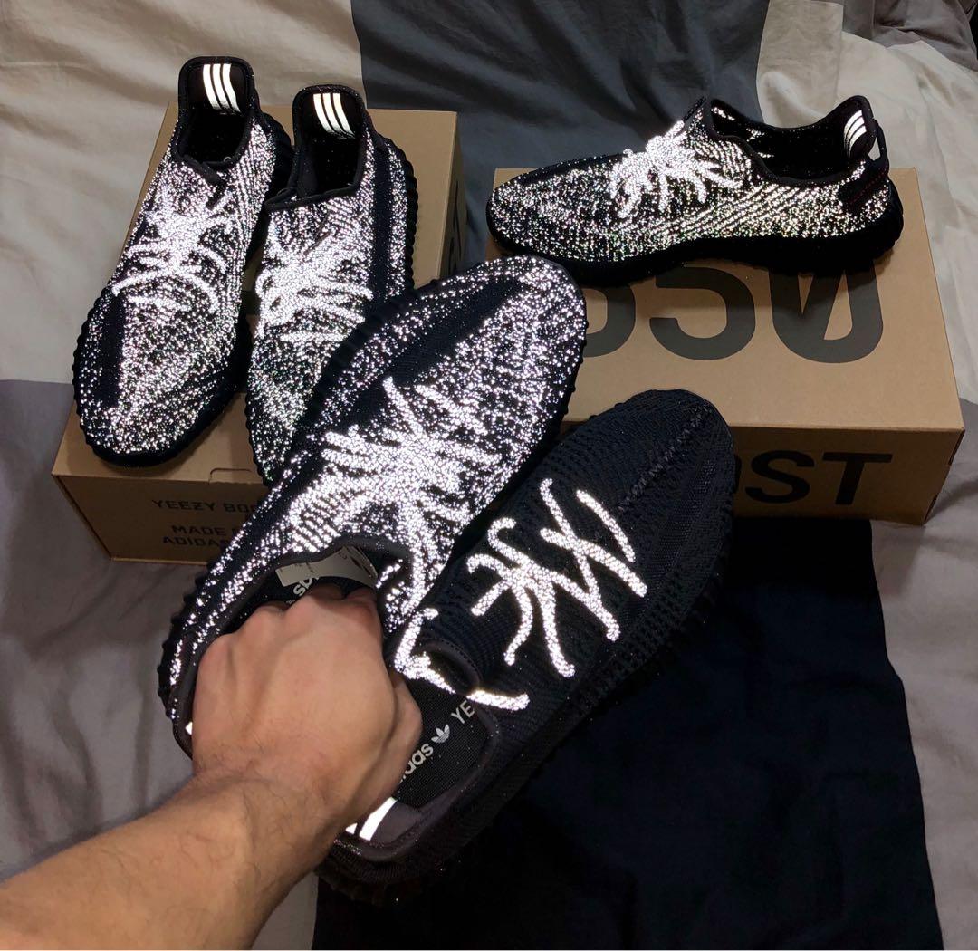 Yeezy Boost 350 V2 black reflective US11 US12