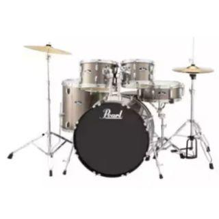 Pearl RS525SCC31 Roadshow 5-Piece Drum Set, (Jet Black) ( New )