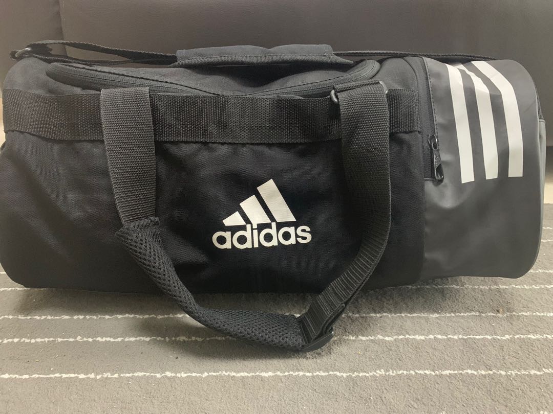 grey adidas gym bag