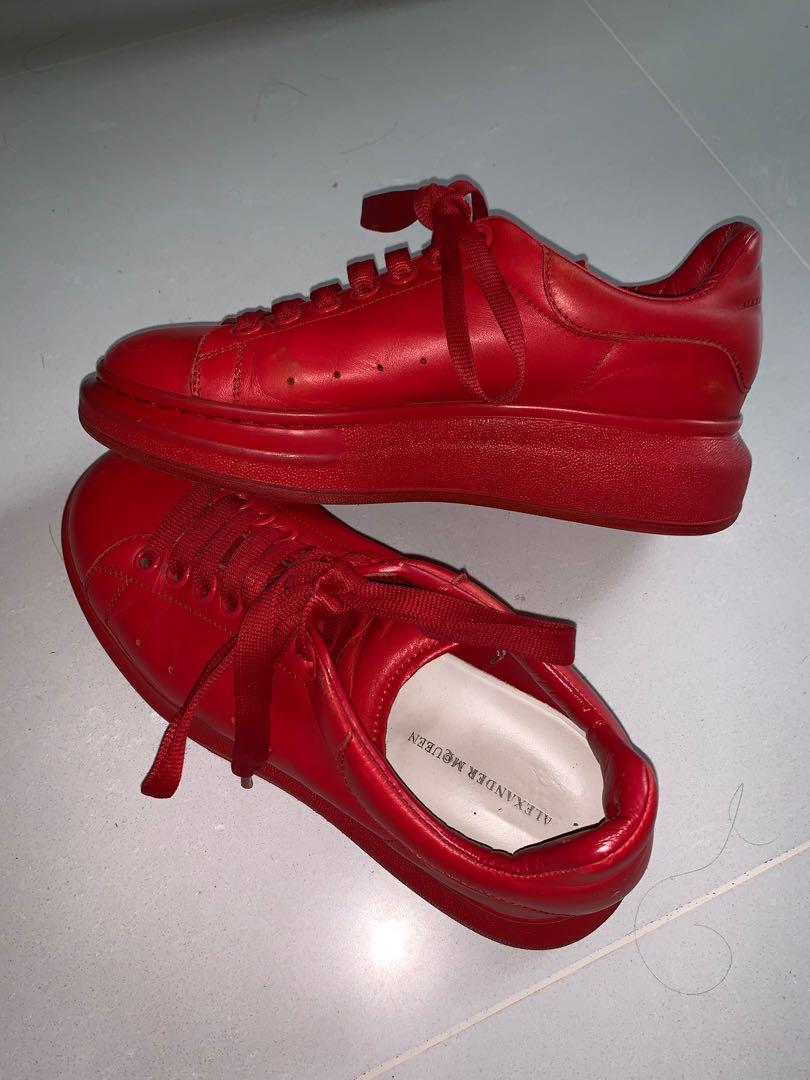 Alexander mcqueen hotsell red sneakers