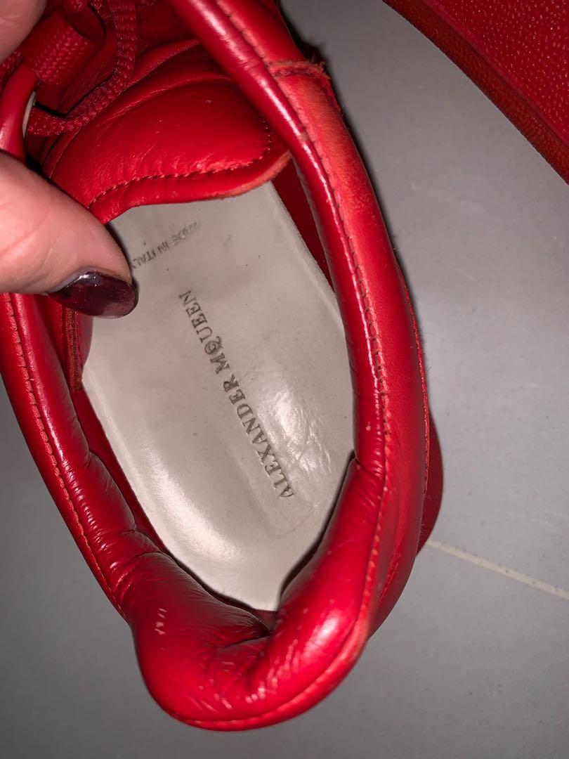 Alexander mcqueen shop sneakers red