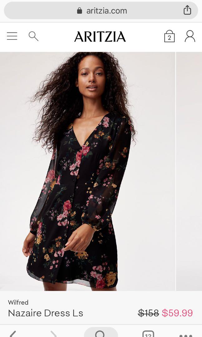 Aritzia Wilfred Nazaire dress long sleeve Women s Fashion Clothes on Carousell