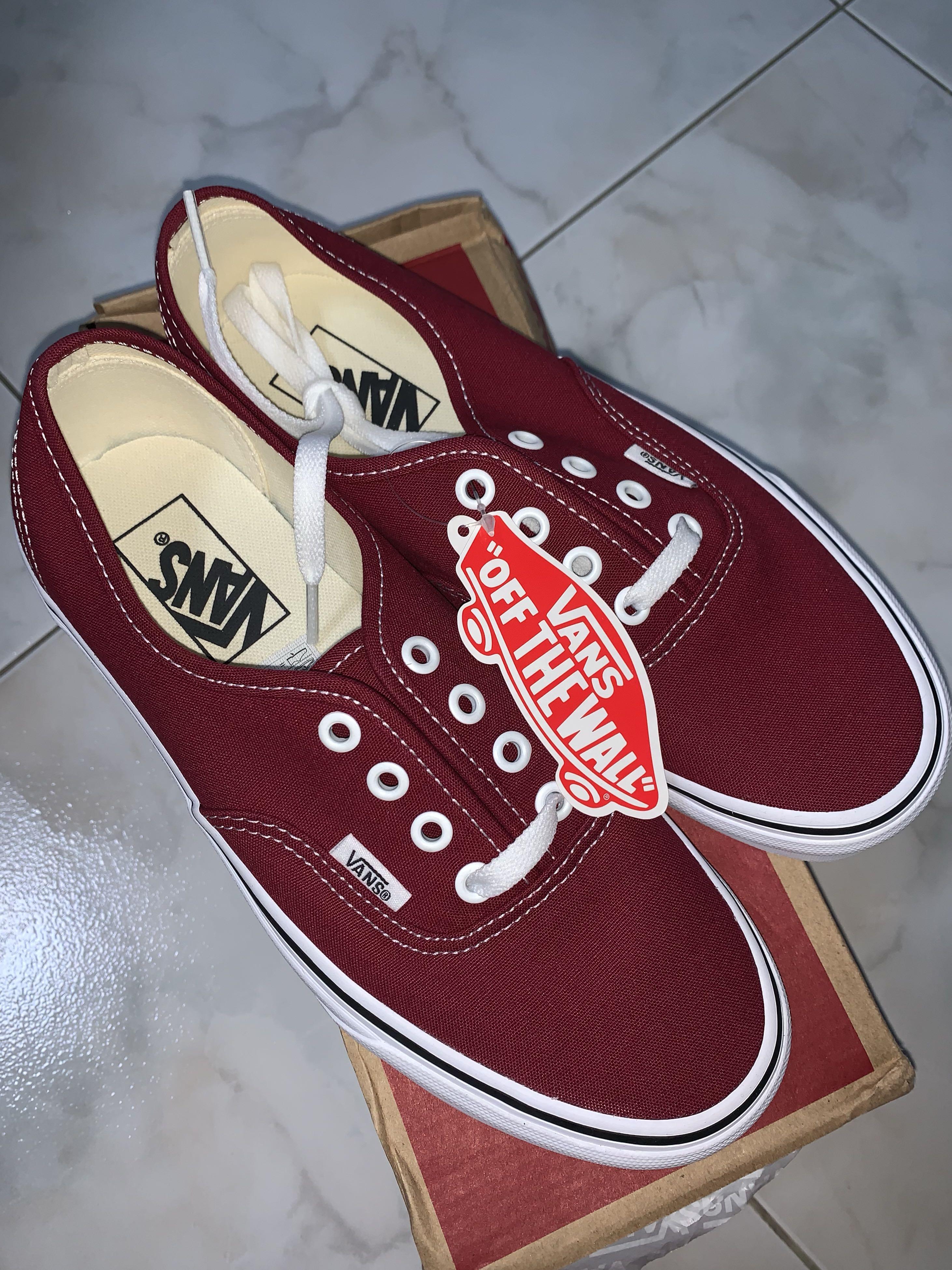Maroon vans authentic online