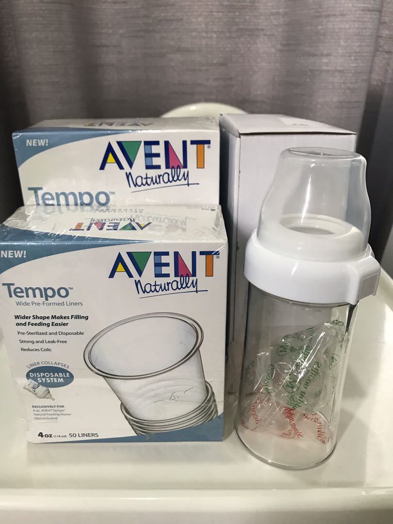 Avent Tempo bottles and disposable liners Babies Kids Nursing