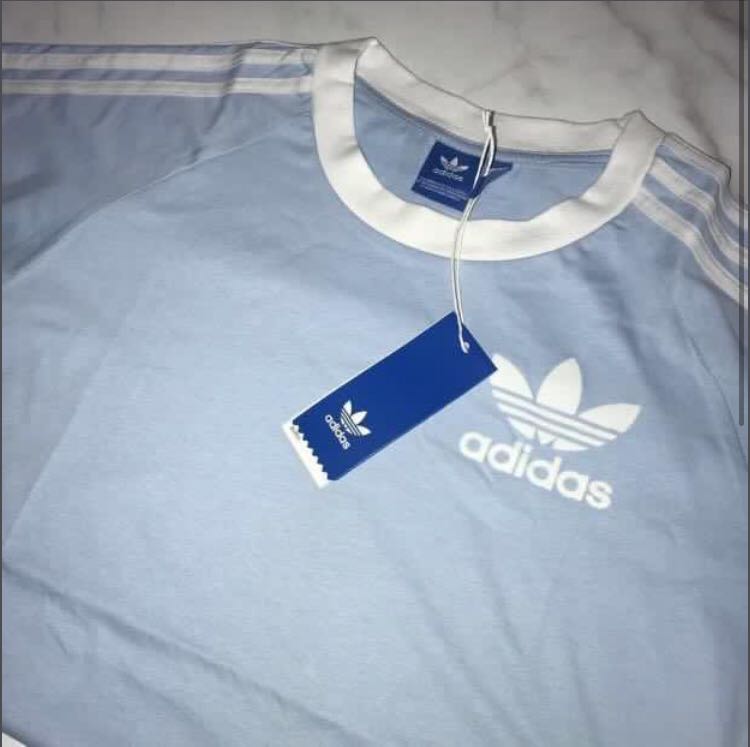 baby blue adidas t shirt