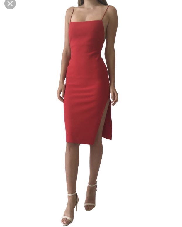 bec and bridge red marvellous dress