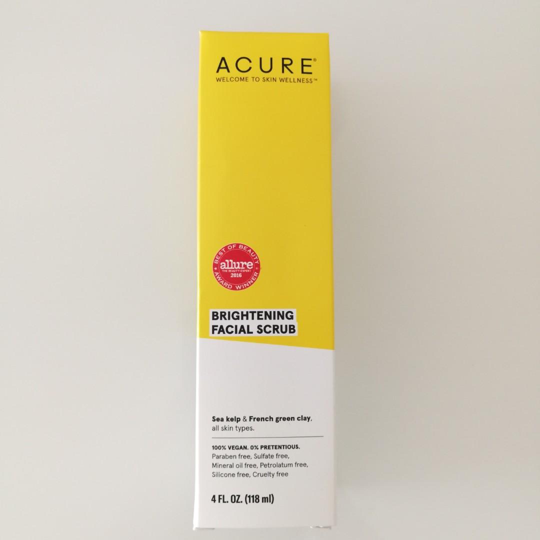 acure face wash ingredients