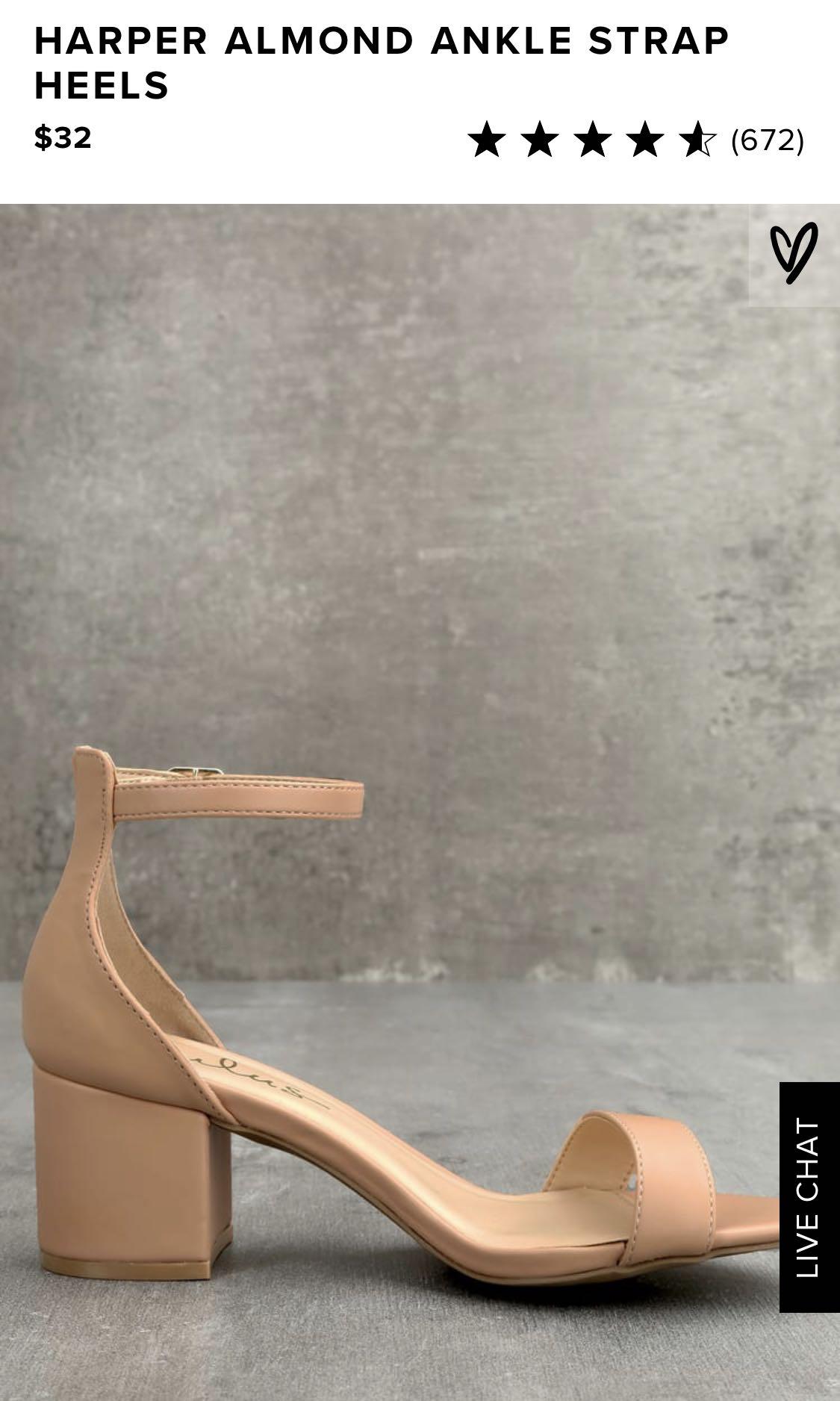 Harper almond ankle strap heels new arrivals