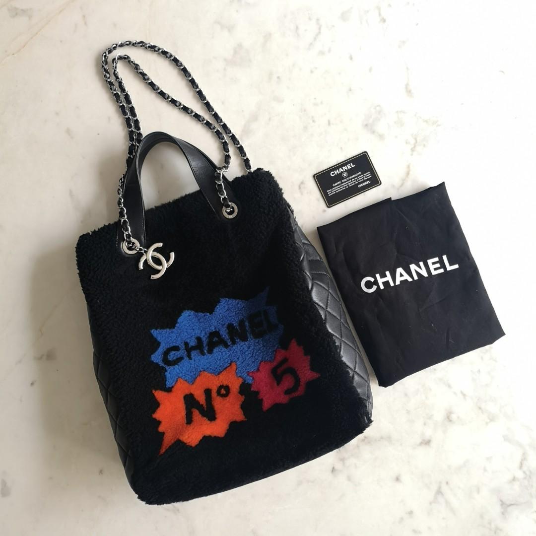 Collector Series Limited Edition Chanel Comic Shearling Tote