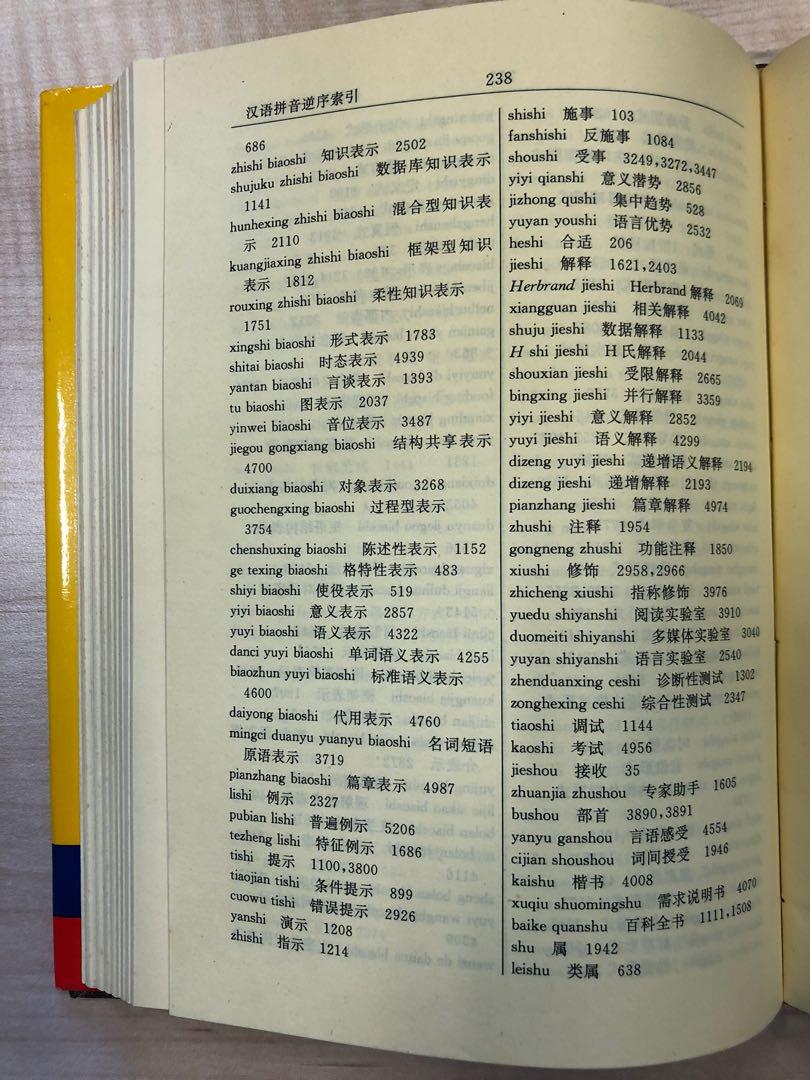 Computational linguistics dictionary (English to Chinese), Hobbies