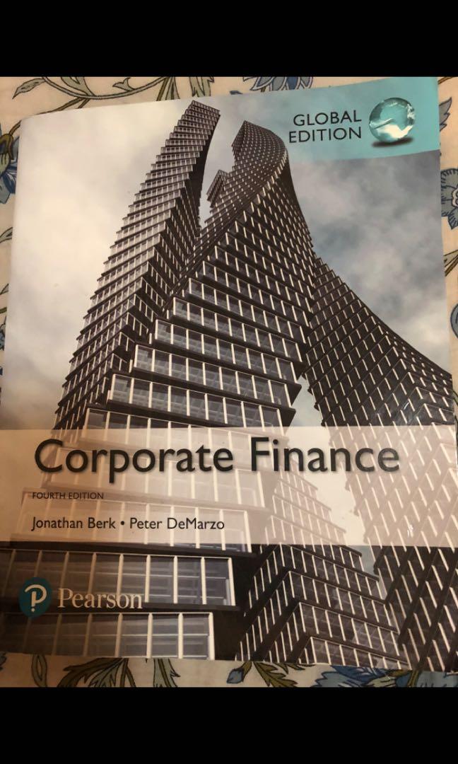 Corporate Finance 4th Edition Jonathan Berk Peter Demarzo Books Stationery Textbooks Tertiary On Carousell