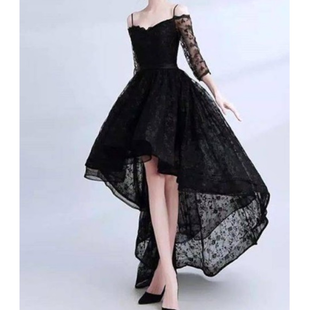  Gaun  pesta hitam dress  pesta bridesmaid dress  