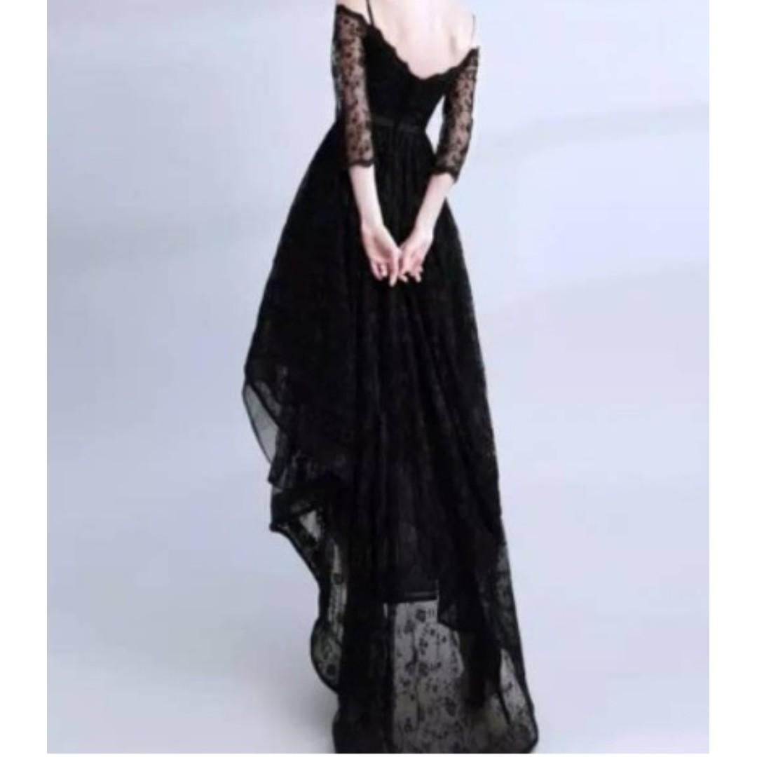 Gaun Pesta Hitam Dress Pesta Bridesmaid Dress