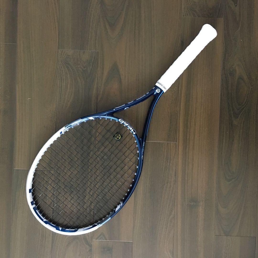 Head tennis racket; head graphene instinct; white blue tennis racquet