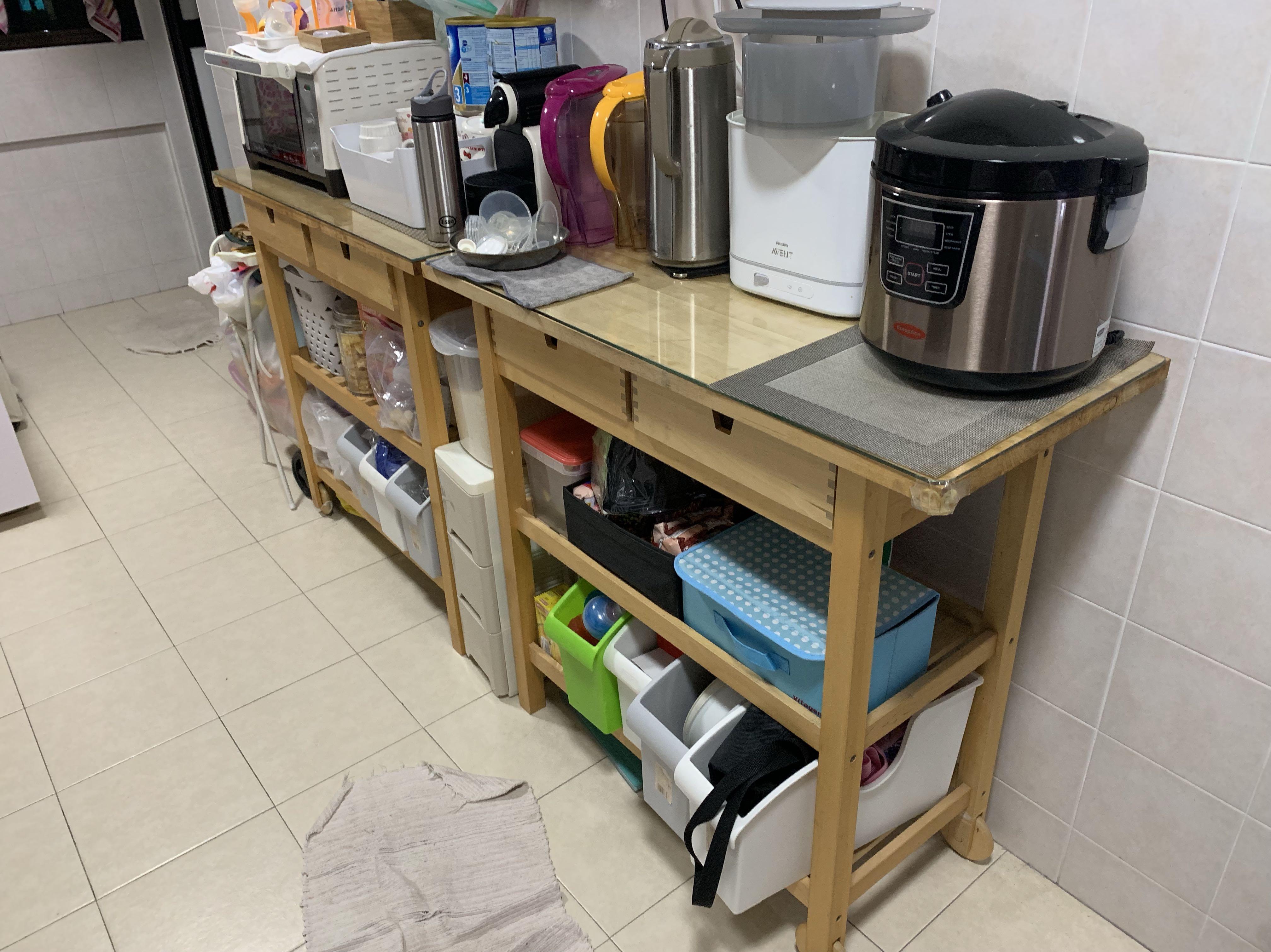 2x Ikea Forhoja Kitchen Trolley Furniture Tables Chairs On Carousell