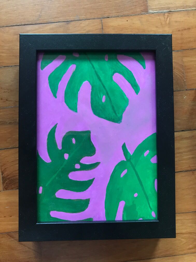 Ikea frame with handmade art, Hobbies & Toys, Stationery & Craft, Art