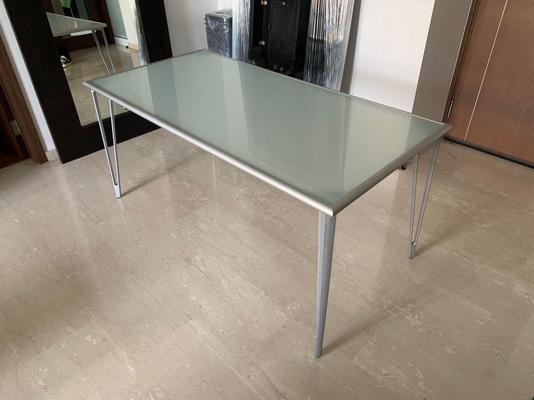 FREE IKEA glass table, Furniture & Home Living, Furniture, Tables