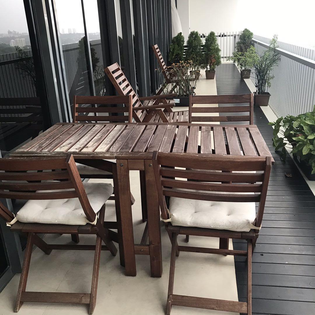 Reserved Ikea Outdoor Wooden Table And Chairs Furniture Tables