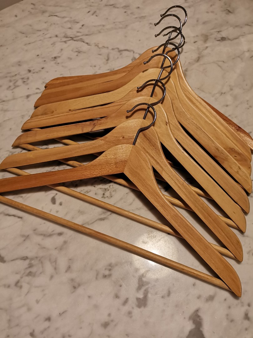 IKEA Wooden Hangers Used, Furniture & Home Living, Furniture, Shelves
