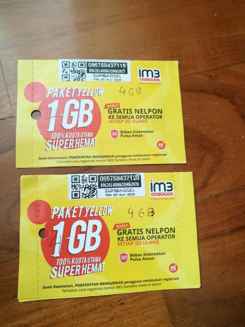 Indonesia Sim Card Indosat Card 4gb Women S Fashion Bags Wallets Wallets Card Holders On Carousell