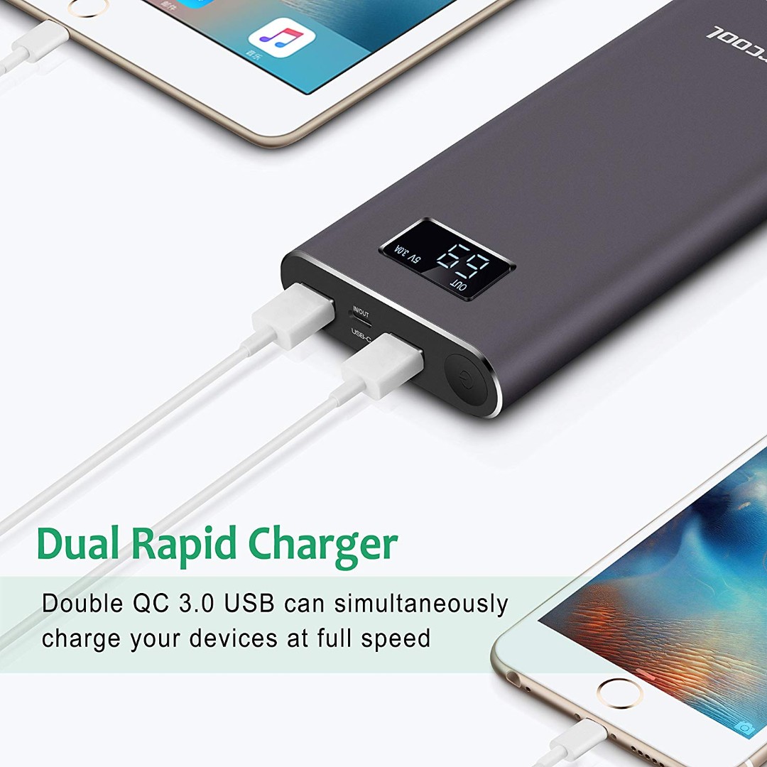 MRCOOL Power Bank Portable Charger Quick Charge 3.0, 24000mAh Fast ...
