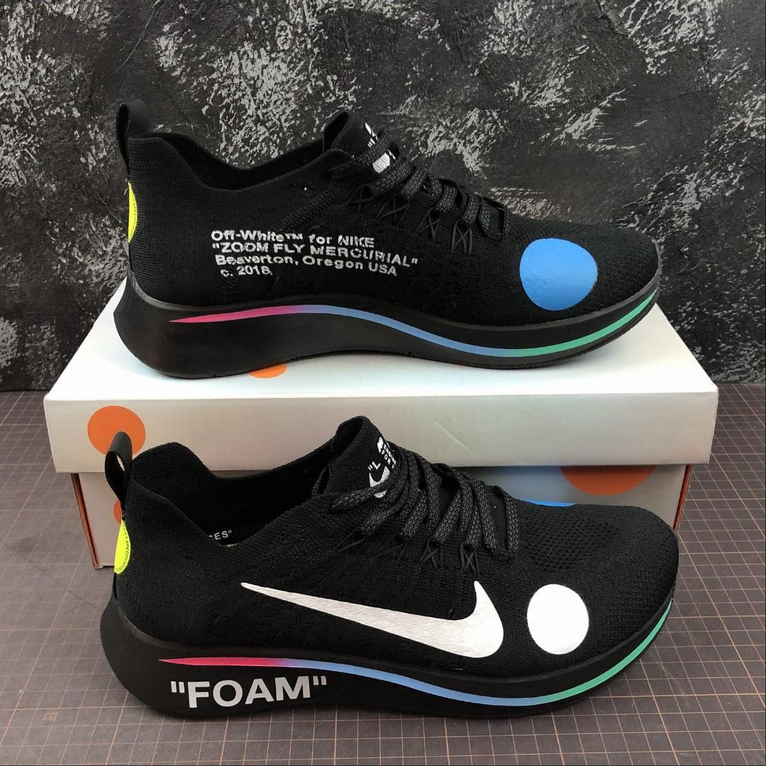Nike x off sales white mercurial zoom fly